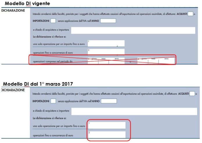 Cosa cambia dichiarazioni d'intento 2017